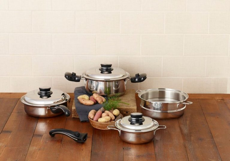 Saladmaster personal set of non-toxic cookware backed by lifetime limited warranty for safe, chemical-free cooking.