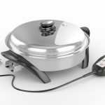 12 in. (30.5cm) Stainless Steel Electric Oil Core Skillet with Cover