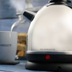 Saladmaster Electric Kettle with freshly boiled water, non-toxic stainless steel cookware for healthy cooking